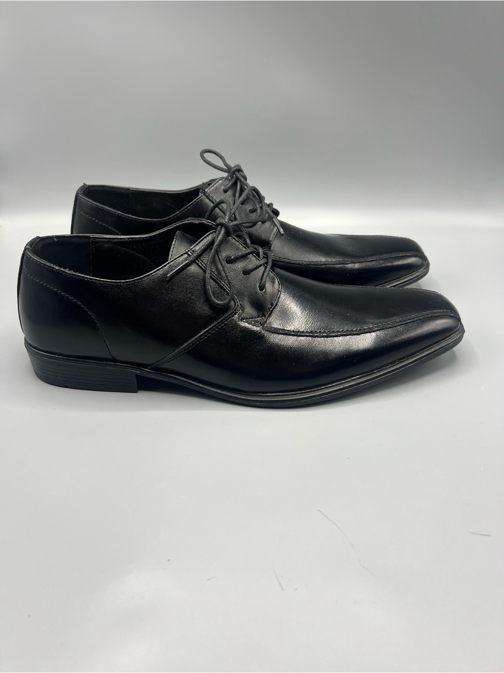 Van Heusen Benton Men's Black Leather Lace Up Oxford Dress Shoes